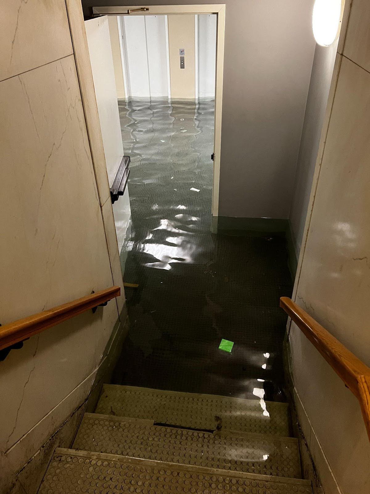 unnamed The flooded basement in Kensington towers